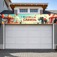 thumbnail image 3 of Carnival Festive Backdrop Banner Vibrant Elephant Circus Welcome Tent Carousel Fun Colorful Celebration Event Decor Wall Mural Photo Booth Parties, 3 of 5