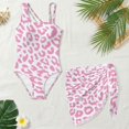 thumbnail image 6 of Whosucclay Pink Leopard Print Pattern Girls One Piece Swimsuit, Mesh Cover Up Removable Bra Girls Swimsuit for Swimming, 7-8 Years Old, 6 of 10