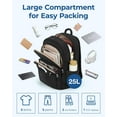 thumbnail image 2 of LHSHID College Laptop Backpack, Travel Backpack for Women, Quilted Casual Daypack, Water-Resistant Bookbag for 15.6 Inch Laptop, Black, 2 of 8