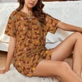 thumbnail image 6 of Bixox Women's Dachshund And Ball Printed Pajama Set 2 Piece Lounge Set Top and Shorts Soft Pajamas, Shorts with Pockets, 6 of 7