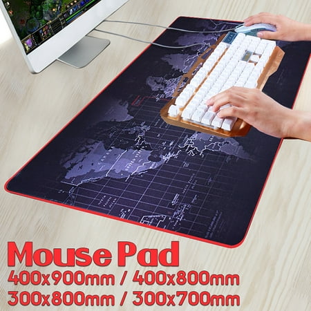 4 Size Cool World Map Gaming Mouse Pad Mat Keyboard Pad Non-Slip for Laptop Computer Desktop Decor (Best Gaming Mouse Pad Size)