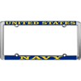 thumbnail image 1 of United States Navy Thin Rim Chrome License Plate Frame, 1 of 1