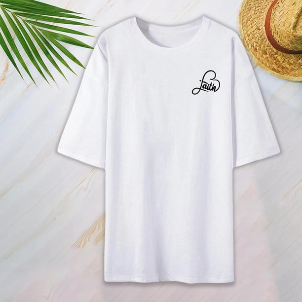 Camiseta para mujer, ropa de calle, manga corta, clásica, cuello redondo, ropa cómoda, trajes para ir de compras, calle, pesca, senderismo, Camping XL Yinane Camiseta para mujer