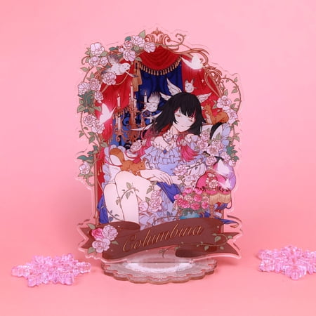 Genshin Impact Columbina acrylic stand! Features her iconic floral gown & serene art in rich colors. A must - have anime collectible (1 standee_6inch/8inch/10inch)