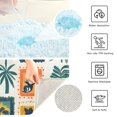 thumbnail image 3 of Yayeee Bath Rugs for Bathroom Floor Set of 2 Non Slip Fluffy Soft Absorbent Mat, Beige Playful Stamp, 3 of 7