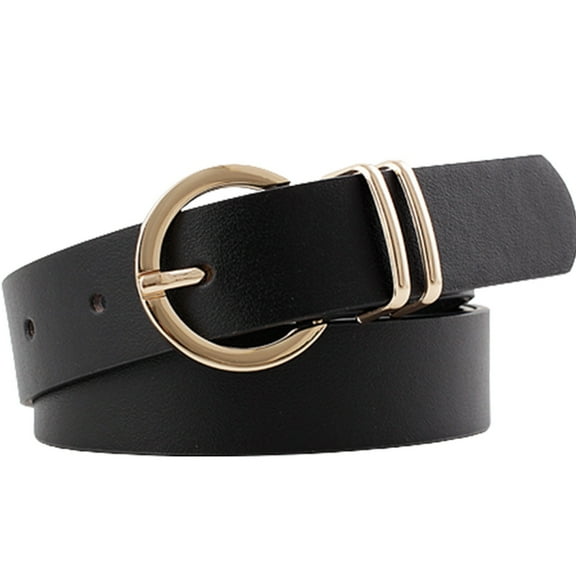 Hauaitttt Women Leather Belts for Jeans Dresses Fashion Gold Buckle Ladies Belt Leather Belt 48 Click It Belts Belts for Pants Belts for Men Leather Mens Belt Size 30 Belt 38 Vegan Dress Belt Mens