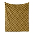 thumbnail image 1 of Brown Plaid Soft Flannel Fleece Throw Blanket, Illustration of a Traditional Checkered Inspired Theme, Cozy Plush for Indoor and Outdoor Use, 50" x 70", Pale Coffee Dark Rust, by Ambesonne, 1 of 6