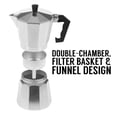 thumbnail image 3 of Aluminum Italian Espresso Coffee Stovetop Maker Pot Percolator, 3 of 6