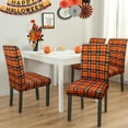 thumbnail image 4 of Halloween Chair Covers for Dining Room Set of 4, Halloween Stretch Dining Chair Cover 4 Pieces, Washable Kitchen Parsons Chair Slipcovers 4 Pack, Removable Seat Protector for Halloween Decor, 4 of 6
