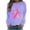 Purple, variant on WREESH Women's Fall Long Sleeve Breast Cancer Awareness Sweatshirt Loose Crewneck Pullover Top Pink Ribbon Graphic Shirts White