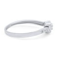 thumbnail image 5 of 1/20 CT Round Cut Natural White Diamond Heart Promise Ring For Women In 14K White Gold Plated 925 Sterling Silver (Color: I-J, Clarity: I2-I3, 0.05 Cttw) -7.5, 5 of 8