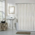 thumbnail image 1 of Pineapple Woven Textured Fabric Shower Curtain, 1 of 5