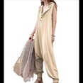 thumbnail image 2 of Mono con Botones y Capucha para Mujer, Sin Mangas, con Bolsillos Cremoso XXL, 2 of 6