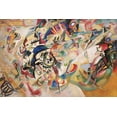 thumbnail image 2 of Kandinsky, Wassily 32x23 Gold Ornate Wood Framed with Double Matting Museum Art Print Titled - Composition VII, 1913, 2 of 4