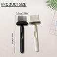 thumbnail image 3 of HomelyJoy Modern Black 2 in 1 Hairbrush Cleaner Tool, Portable Hair Brush Cleaning Rake with Dense Nylon Bristles, Comb Cleaner Solution for Home Salon Travel, 3 of 9