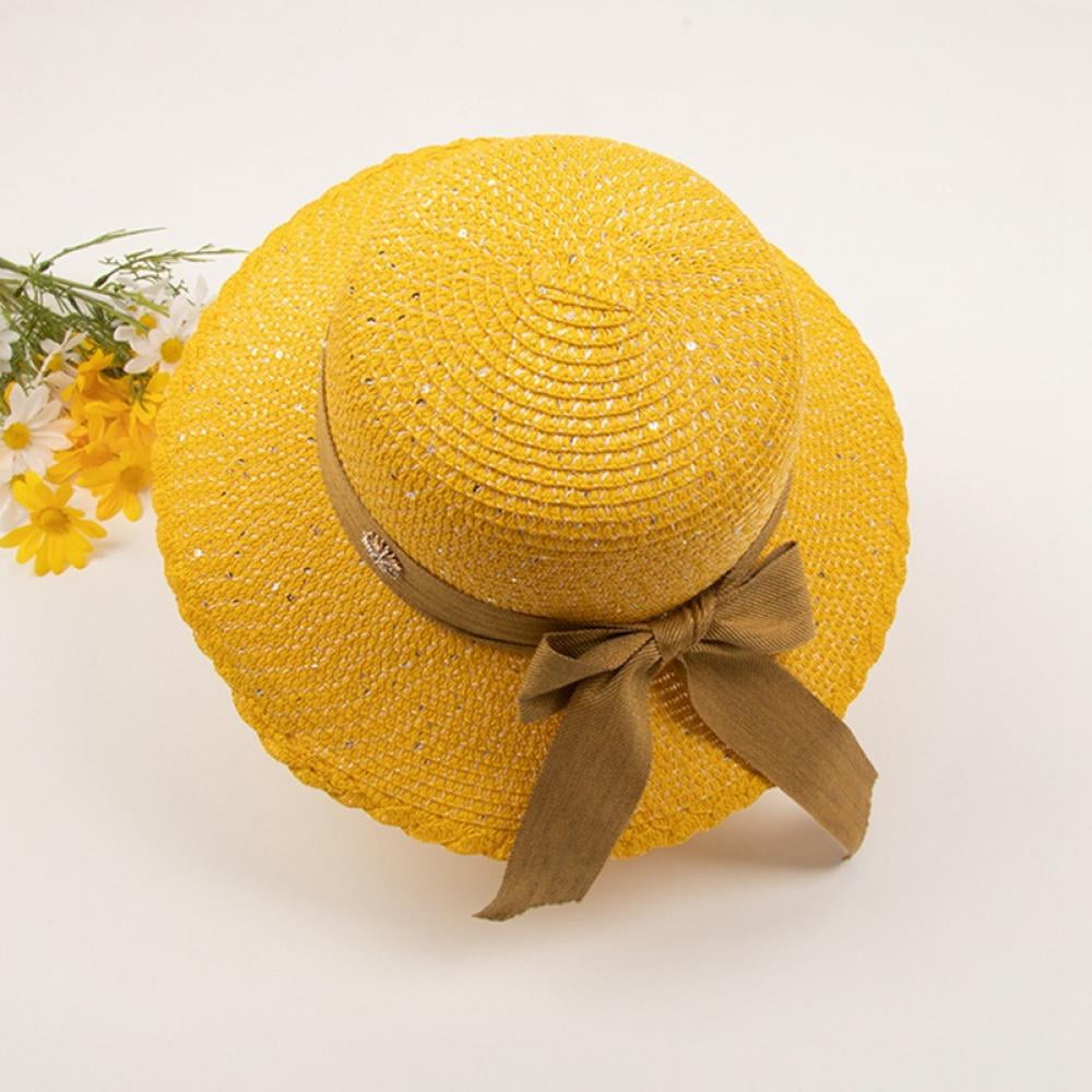 Summer Women Straw Flowers Sun Hat Fashion Vintage Casual Block Wide Brim Beach Sun Hats Caps Summer Women Straw Flowers Sun Hat Fashion Vintage Casual Block Wide Brim Beach Sun Hats Caps