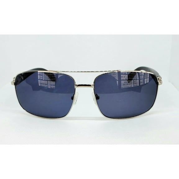 Porta Romana Sunglasses Wood Collection Model 1963 (silver frame with blue lenses)
