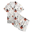 thumbnail image 5 of NIEWTR Halloween Pjs Toddler Girl Girls Halloween Pajamas Sets Sleeping Pants Cute Print Home Short Sleeve Shorts Pajama Set Full Suit Clothes, 5 of 5