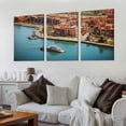 thumbnail image 2 of Nawypu Gouna Pictures Wall Decor Egypt Canvas Wall Art Landscape Poster Prints For Living Room Bedroom Office With Framed 12''x16''X3 Panels, 2 of 4