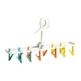 thumbnail image 2 of Clothes Hanger Drying Clip, Wind-Resistant Foldable Design, Multi-Functional Sock Clip, Secure Drying for Travel Laundry, White, 2 of 9