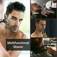 thumbnail image 3 of OCTMOM Electric Shavers for Men, 3-in-1 Cordless Beard Trimmer, Nose Hair Razor, Waterproof  for Wet Dry Use, Black, 3 of 9