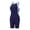 Dark Blue, variant on Shadoumai Girls Swimsuit One Piece Size 6 Cutout Waist Tankini Quick Drying Color Block Girl Bathing Suit Swimwear Set Girl Stretch Strap