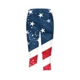 thumbnail image 4 of qelini Capri Leggings for Women Plus Size July 4th Capris Pants High Waist Print Ankle Pants Daily Wear, 4 of 5