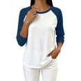 thumbnail image 6 of yillto Long Sleeve for Women Shirts Lightweight Soft Basic Round Neck Casual Loose Tshirts Tops, 6 of 7