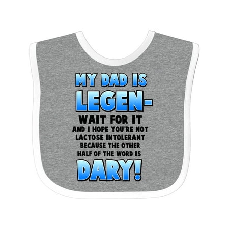 

Inktastic Legendary Dad Boys or Girls Baby Bib