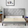 thumbnail image 5 of Rest Haven Astoria Wingback Tufted Upholstered Bed, Queen, Gray, 5 of 13