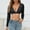 Black, variant on Women's Fall Tops V-Neck Green Cute Graphic Tees for Women Long Sleeve Sexy Crop Tops