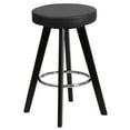 thumbnail image 4 of BizChair 2 Pk. 24'' High Contemporary Cappuccino Wood Counter Height Stool with Black Vinyl Seat, 4 of 4