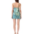 thumbnail image 3 of Conjunto de Lounge de Satén para Mujeres INSPIRE CHIC, Camiseta Sin Mangas, Ropa de Noche, Pijamas, Talla XS, Verde Amarillo Floral, 3 of 6