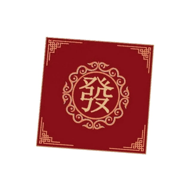 DOLITY Tapis de Mah-Jong Housse de Table de Jeu Professionnelle Antidérapante Tapis de Jeu de Société Nappe de Mah-Jong pour Rassemblement à la Maison Rouge A