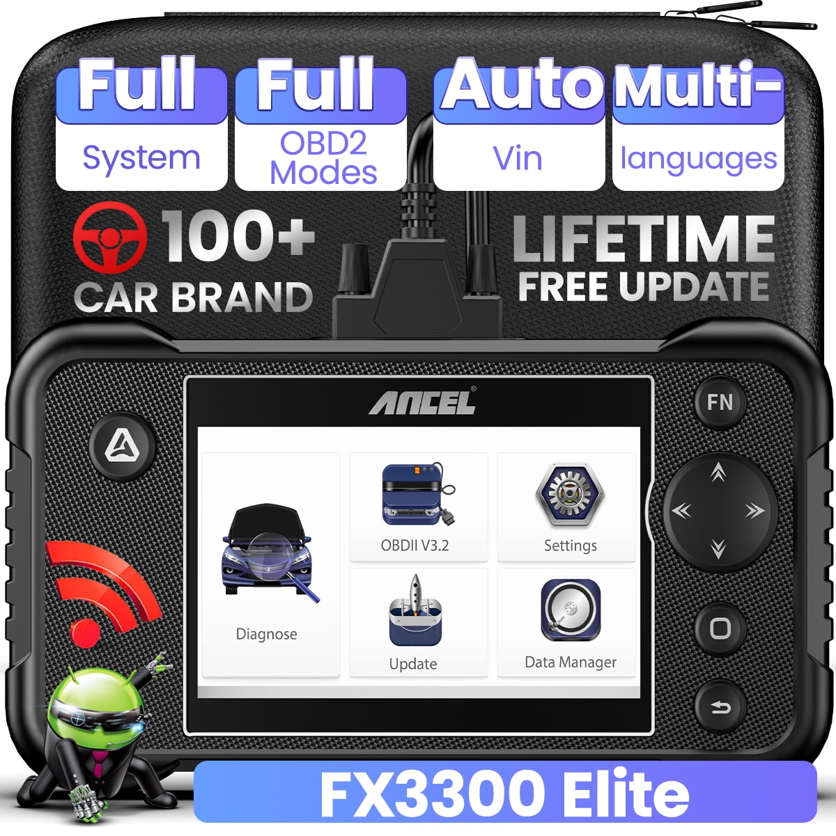 Innova SD35 Scanner OBD2 Professionale – Diagnostica ABS, SRS, TPMS, Dati Live, Tablet Touch, Riparazioni Con App Gratuita