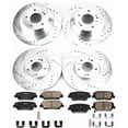 thumbnail image 3 of PowerStop Front and Rear Z23 Evolution Sport Carbon-Fiber Ceramic Brake Pad and Drilled & Slotted Rotor Kit Fits: KIA Select Models K7063, 3 of 10