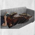 thumbnail image 6 of Western Soft Flannel Fleece Throw Blanket, American West Rodeo Elements with Antique Supplies Retro Artwork Photo, Cozy Plush for Indoor and Outdoor Use, 50" x 70", Brown Beige, by Ambesonne, 6 of 6