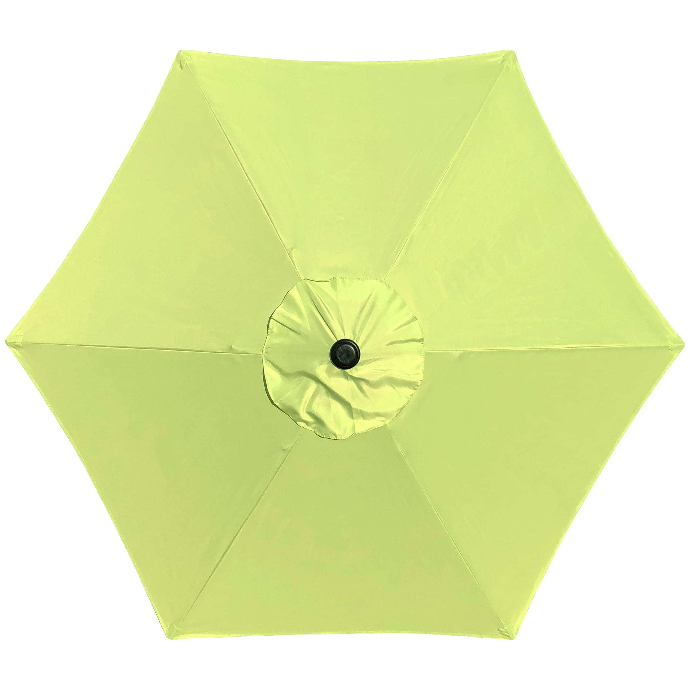 Kool 7.5ft Patio Umbrella with Crank Handle, Outdoor Market Umbrella with 6 Sturdy Umbrella Ribs Waterproof for Garden, Deck, Backyard, Pool, Lime Green