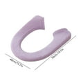 thumbnail image 4 of Outoloxit Universal Fit Stretchable Toilet Seat Cover - Soft Warm Fabric with Snap Closure, Washable Reusable Pad for Round and Elongated Seats, Easy Installation, 6 Colors, 4 of 8