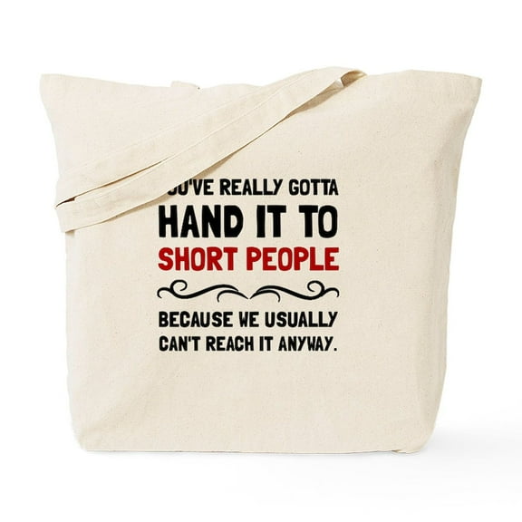 CafePress - Short People Tote Bag - Unisex Canvas Tote Bag, Beige, 1-Piece