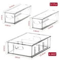 thumbnail image 2 of TEAFIRST 3pcs Food Storage Box, Refrigerator Bins,  Organizer Rack for Fridge Kitchen Pantry, Clear, 2 of 7