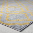 thumbnail image 5 of Transitional 8x10 Area Rug (7'11'' x 10'3'') Geometric Yellow, Gray Living Room Easy to Clean, 5 of 10