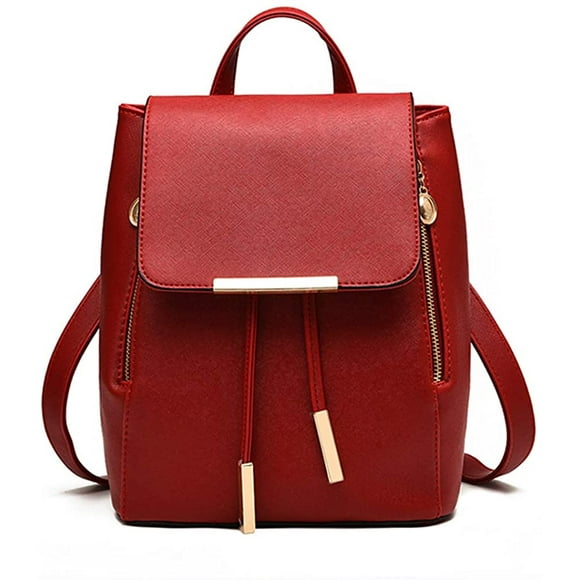 Womens Bag Backpack Purse Pu Leather Zipper Bags Fashion Casual Rucksack Satchel And Handbag