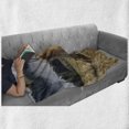 thumbnail image 6 of Alaskan Malamute Soft Flannel Fleece Throw Blanket, Purebred Dog Foggy Mountains Trees Faithful Companion, Cozy Plush for Indoor and Outdoor Use, 70" x 90", Dark Green Pale Brown, by Ambesonne, 6 of 6