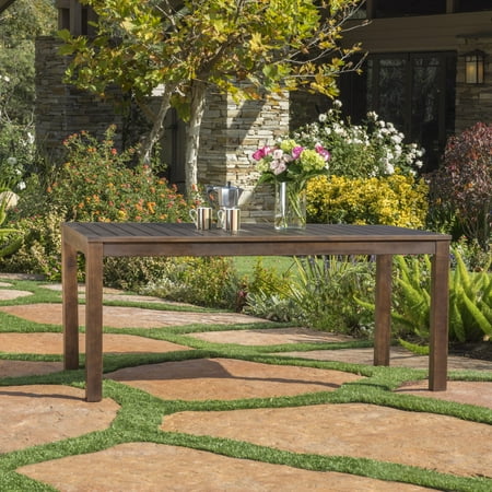 Christopher Knight Home Manila Outdoor Acacia Wood Rectangle Dining Table