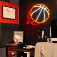 thumbnail image 3 of Letrero de Neón HAJAE Baloncesto LED 32x30 cm Regulable para Decoración de Pared, 3 of 9