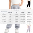 thumbnail image 4 of SGFCWSX Girls Sweatpants Elastic Waist Soft Loose Fit Jogger Pants with Elastic Cuffs for Kids Gray Size 7 Years, 4 of 6