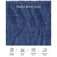 thumbnail image 6 of Navy Blue Linen Bed Skirt King Size 16 Inch Drop, Farmhouse Pure Color Country Vintage Adjustable Elastic Dust Ruffles Bedskirt for King Bed Wrap Around Pleated Mattress Frame Cover, 6 of 9