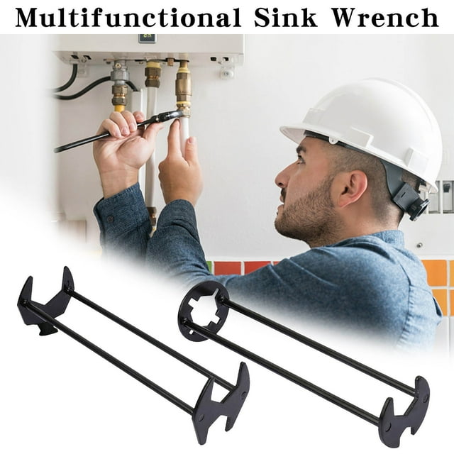 Multifunctional Sink Wrench, Faucet Hose Socket, Pipe Wrench, Installation & Removal Tool, Durable Plastic, for Home Repair, Essential Plumbing Tool, Adjustable Pliers, Multi-Purpose Tool Akmoler