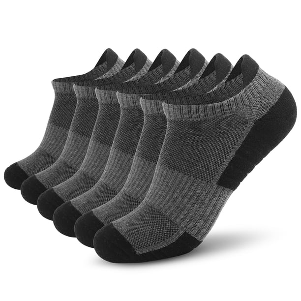 6 pares de calcetines tobilleros deportivos, calcetines de corte bajo, calcetines deportivos para correr